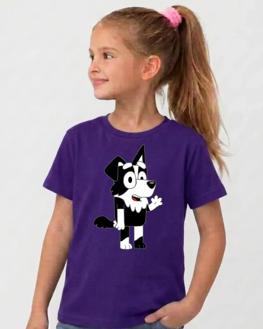Camiseta Manga Curta Infantil Bluey Mackenzie mlc