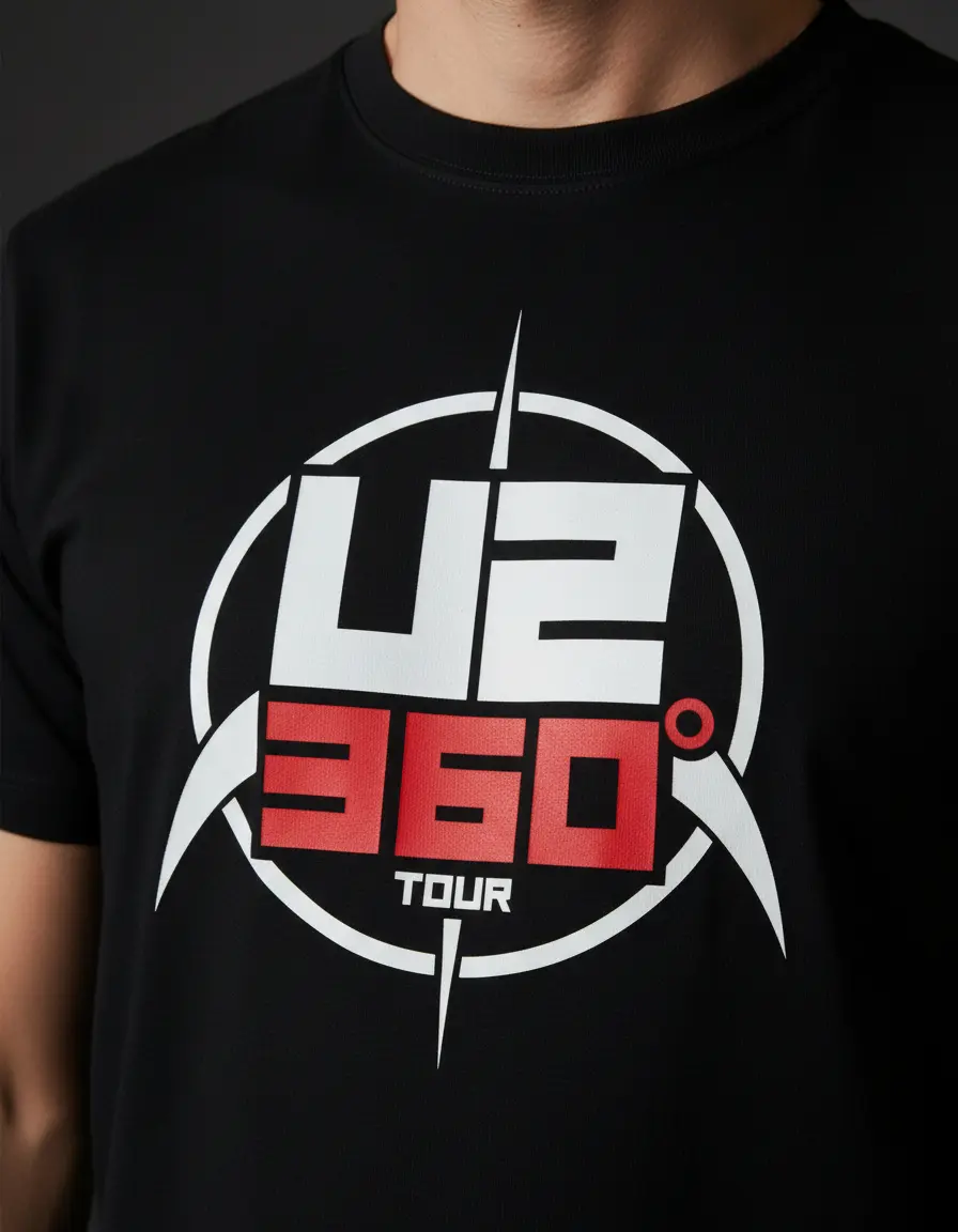Camiseta Adulto Tradicional Banda U2 360 Tour mlc