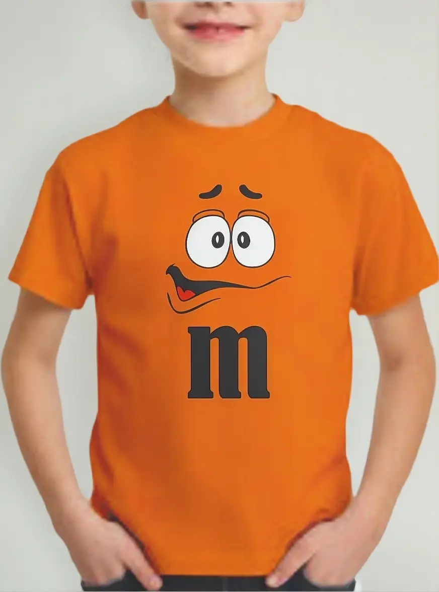 Camiseta laranja Infantil M&m mlr
