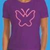 Camiseta Roxa Aventureiros Adulto Baby Look mlr