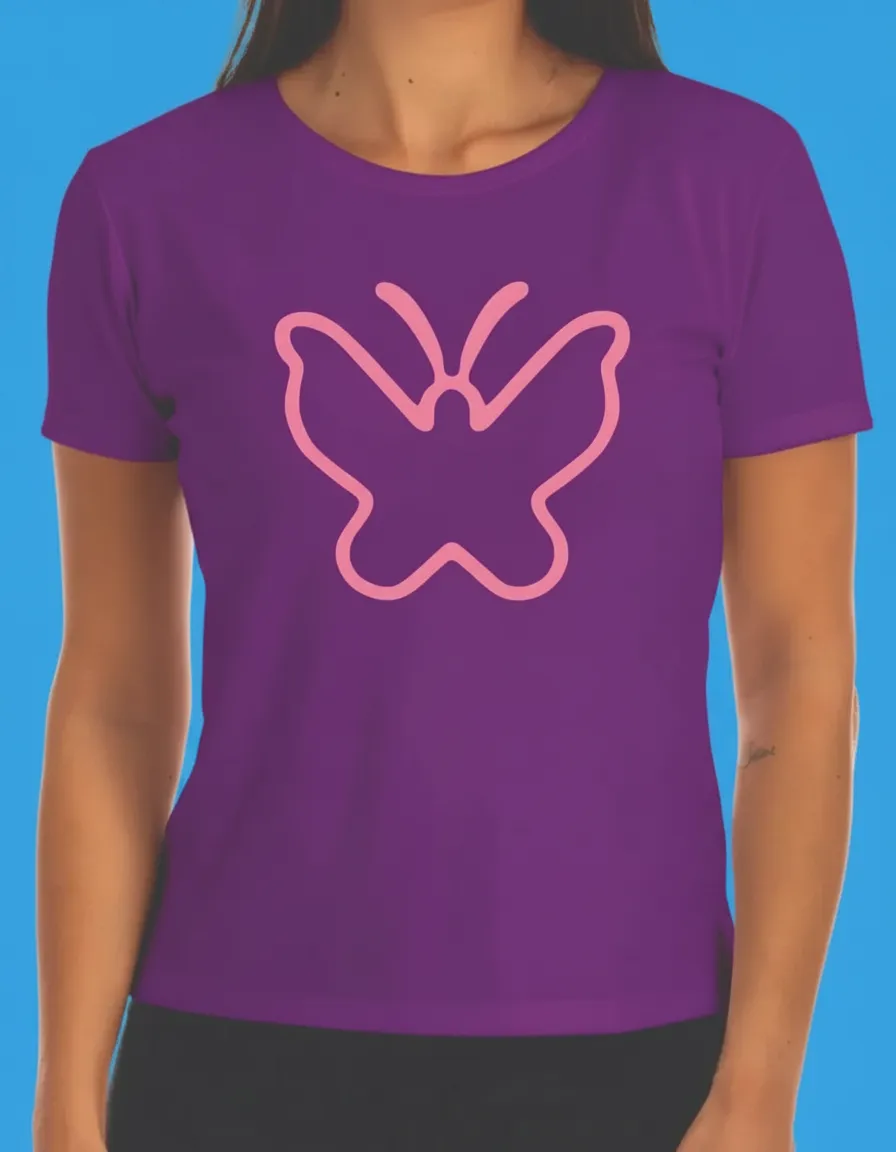 Camiseta Roxa Aventureiros Adulto Baby Look mlr