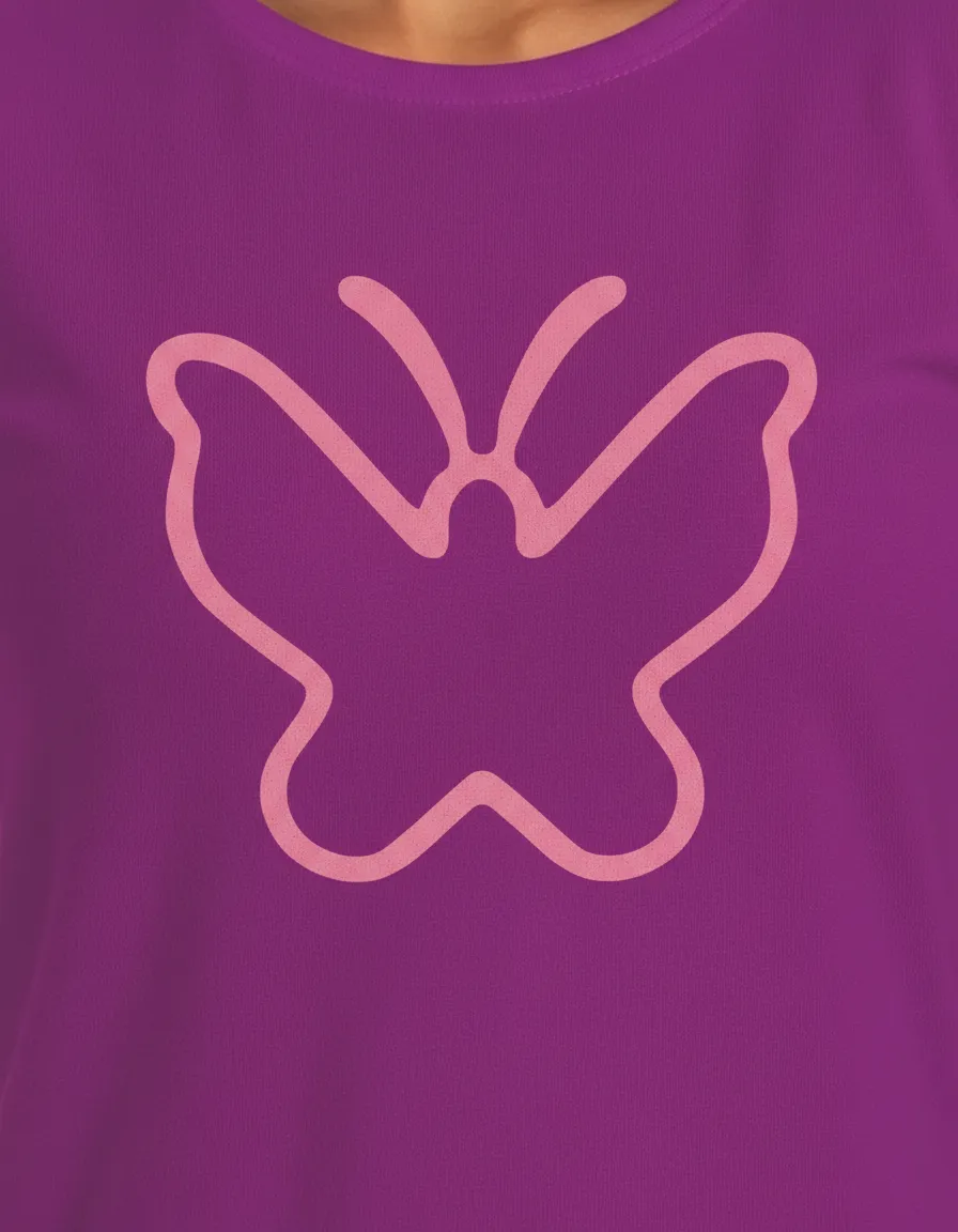 Camiseta Roxa Aventureiros Adulto Baby Look mlr