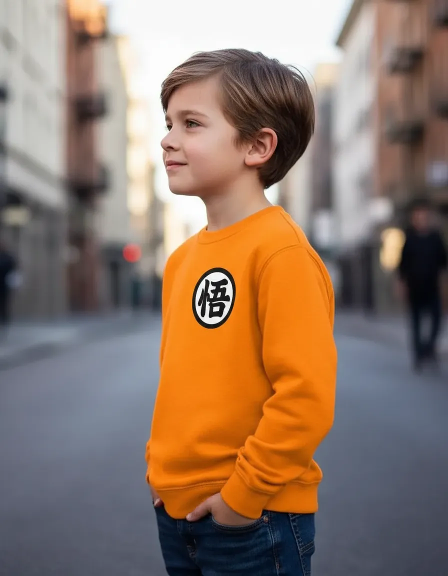 Moletom Algodão Flanelado Infantil Dragon Ball Silk Screen mlr