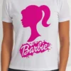 Camiseta Branca Logo Barbie ( Infantil ) mlc