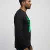Camiseta Manga Comprida Adulto Unissex Preta Minecraft Creeper mlc
