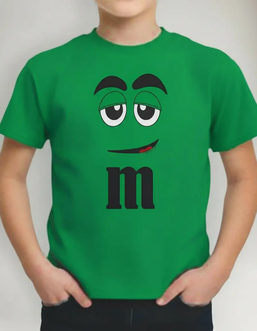 Camiseta Verde Green Infantil Unissex M&m mlr