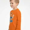 Camiseta Manga Comprida Infantil Unissex Laranja Blippi mlr
