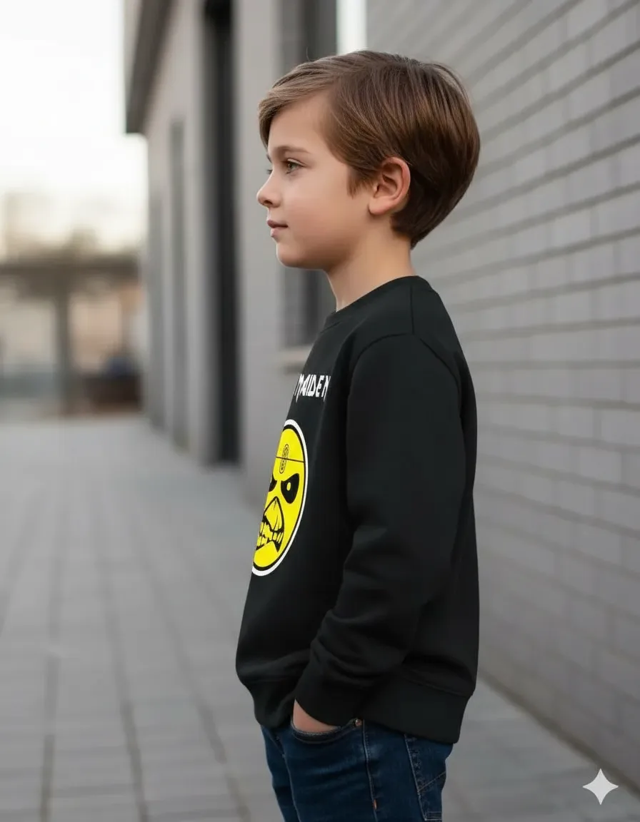 Moletom Algodão Flanelado Infantil Unissex Iron Maiden Silk mlr