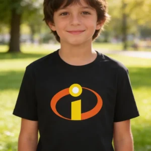 D_NQ_NP_2X_644601-MLB110012990947_042026-F-camiseta-infantil-os-incriveis Camiseta Manga Curta Preta Infantil Unissex Os Incríveis Silk Screen Manual Premium mlc