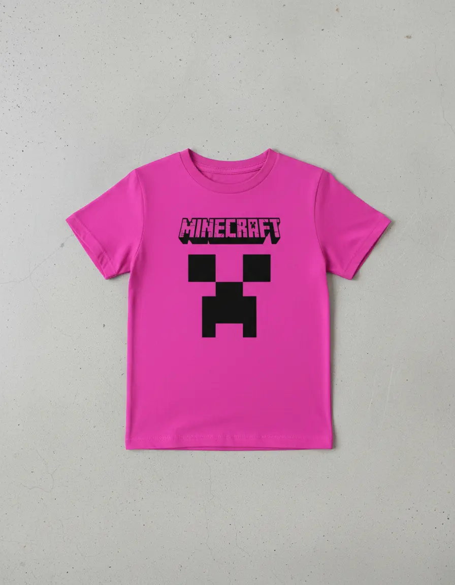 D_NQ_NP_2X_647521-MLB106570310001_022026-F-camiseta-minecraft-infantil Camiseta Manga Curta Roxa Infantil Unissex Minecraft Creeper mlc