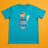 Camiseta Manga Curta Infantil Azul-turquesa Blippi Youtuber mlc