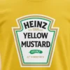 Camiseta Infantil Manga Curta Malha PV Amarela Heinz Mostarda Estampa Silk Screen Manual Premium mlr