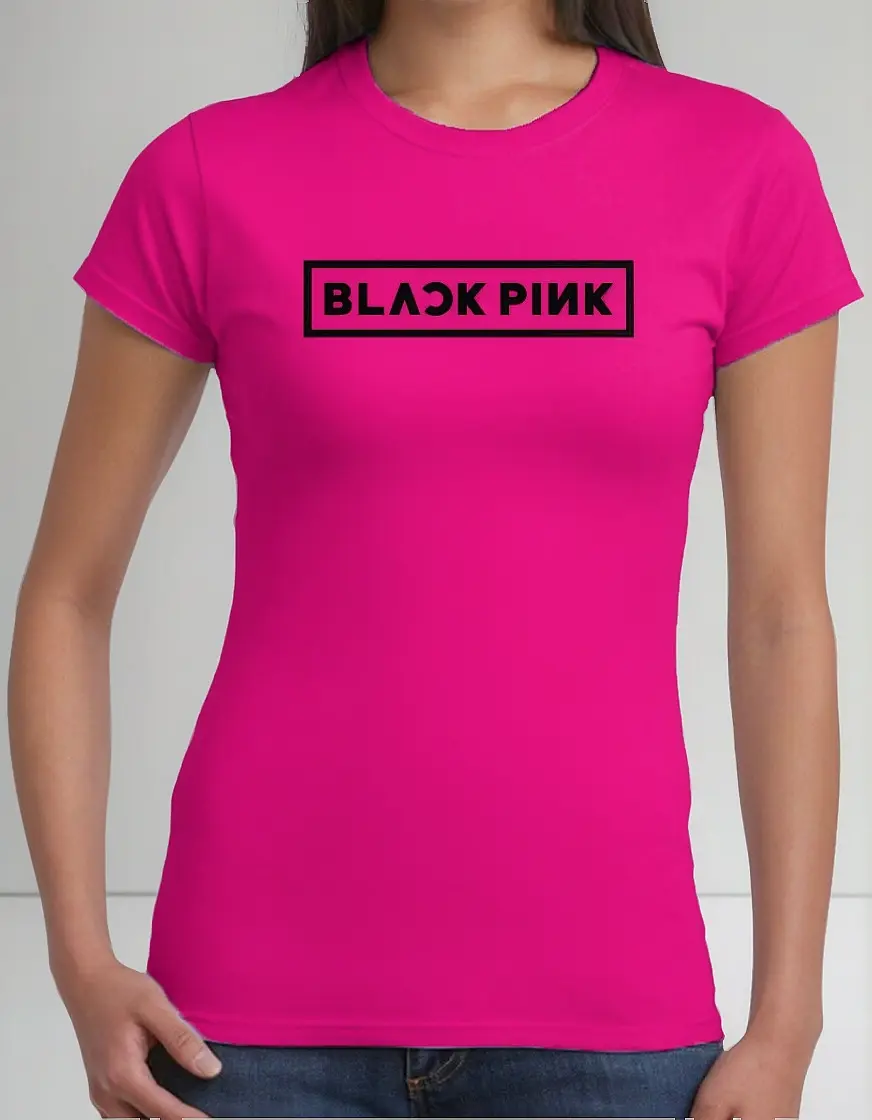 Camiseta Baby Look Feminina Grupo Blackpink mlc
