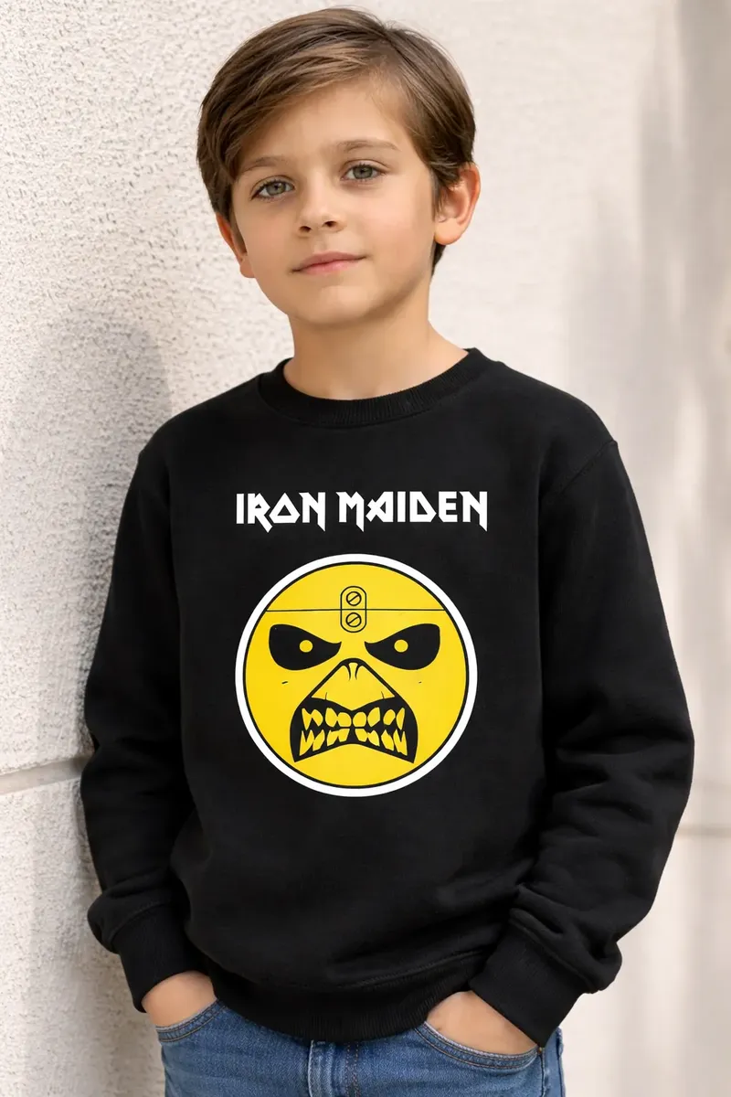 Moletom Algodão Flanelado Infantil Unissex Iron Maiden Silk mlr