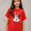 Camiseta Red Manga Curta Infantil Unissex Minnie Mouse mlr