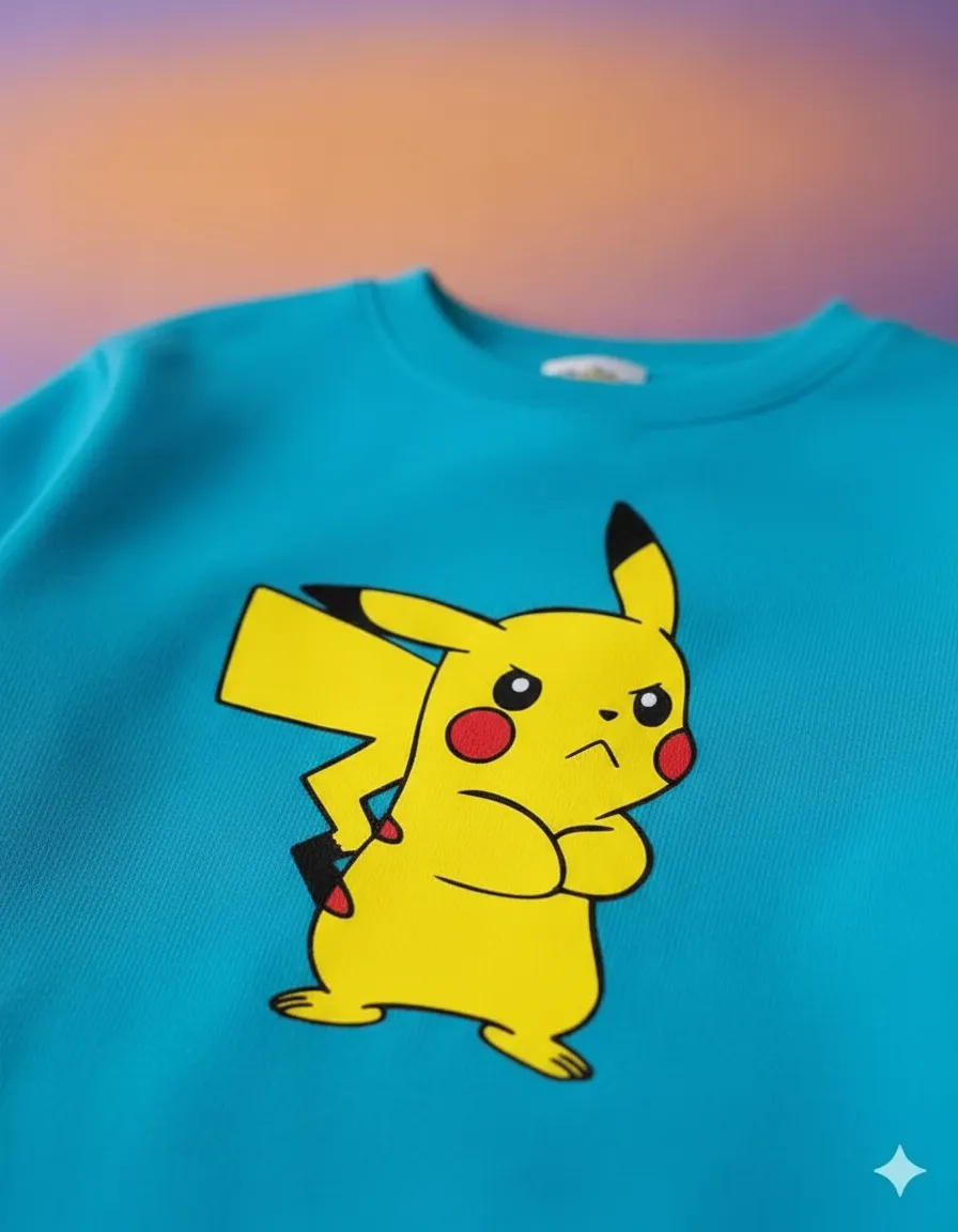 Moletom Flanelado Infantil Blue Com Estampa Do Pikachu mlc