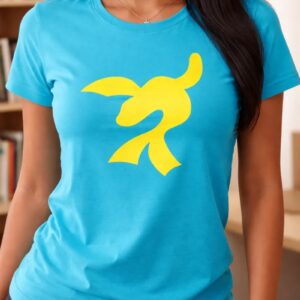 Camiseta Azul-turquesa Aventureiros Adulto Baby Look