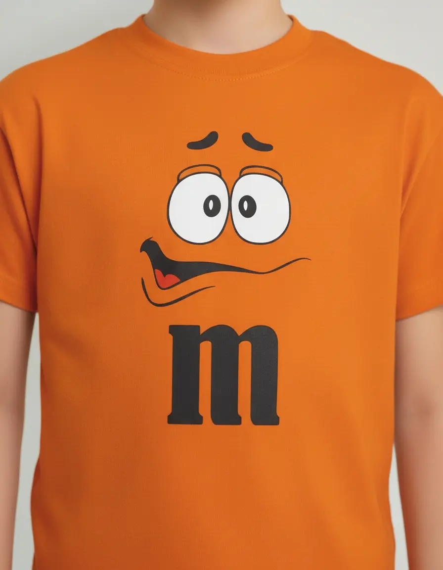 Camiseta laranja Infantil M&m mlr