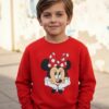 Moletom Vermelho Algodão Flanelado Infantil Minnie Mouse mlc