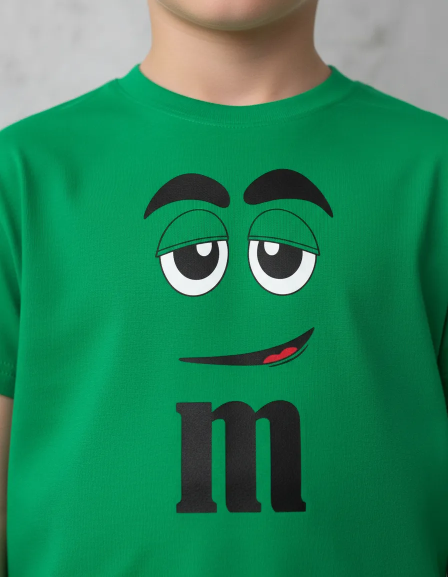 Camiseta Verde Infantil M&m mlr
