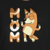 Camiseta Malha PV Manga Curta Baby Look Feminina Marrom Bluey Mãe Chilli spe