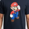 Camiseta Azul-marinho Infantil Super Mario Bros Mod.2 mlr