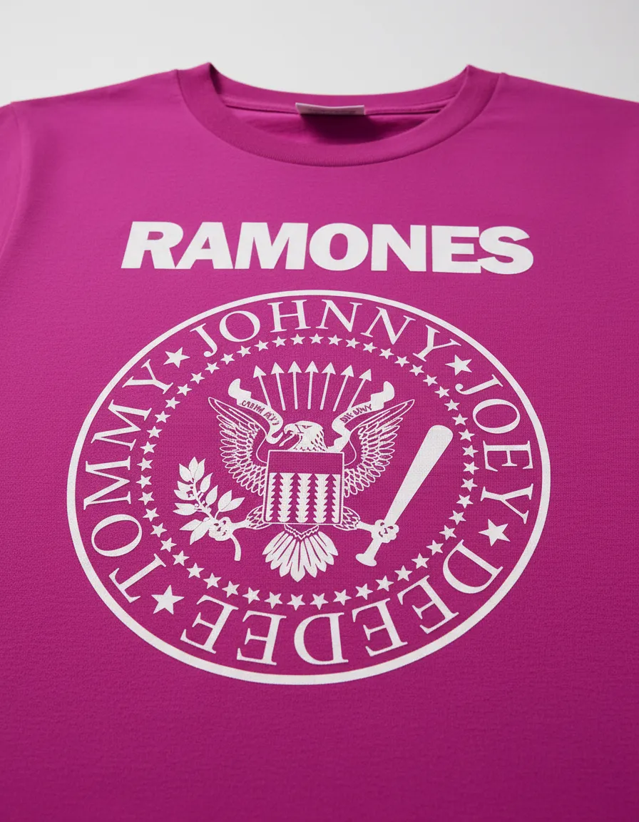 Camiseta Infantil Unissex Roxa Banda Ramones T-shirt Premium spe