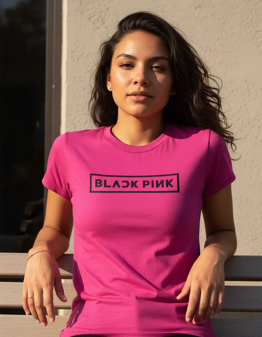 Camiseta Baby Look Feminina Grupo Blackpink mlc