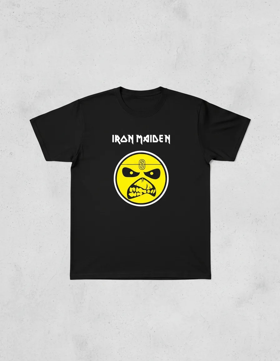 Camiseta Manga Curta Feminina Baby Look Iron Maiden mlr