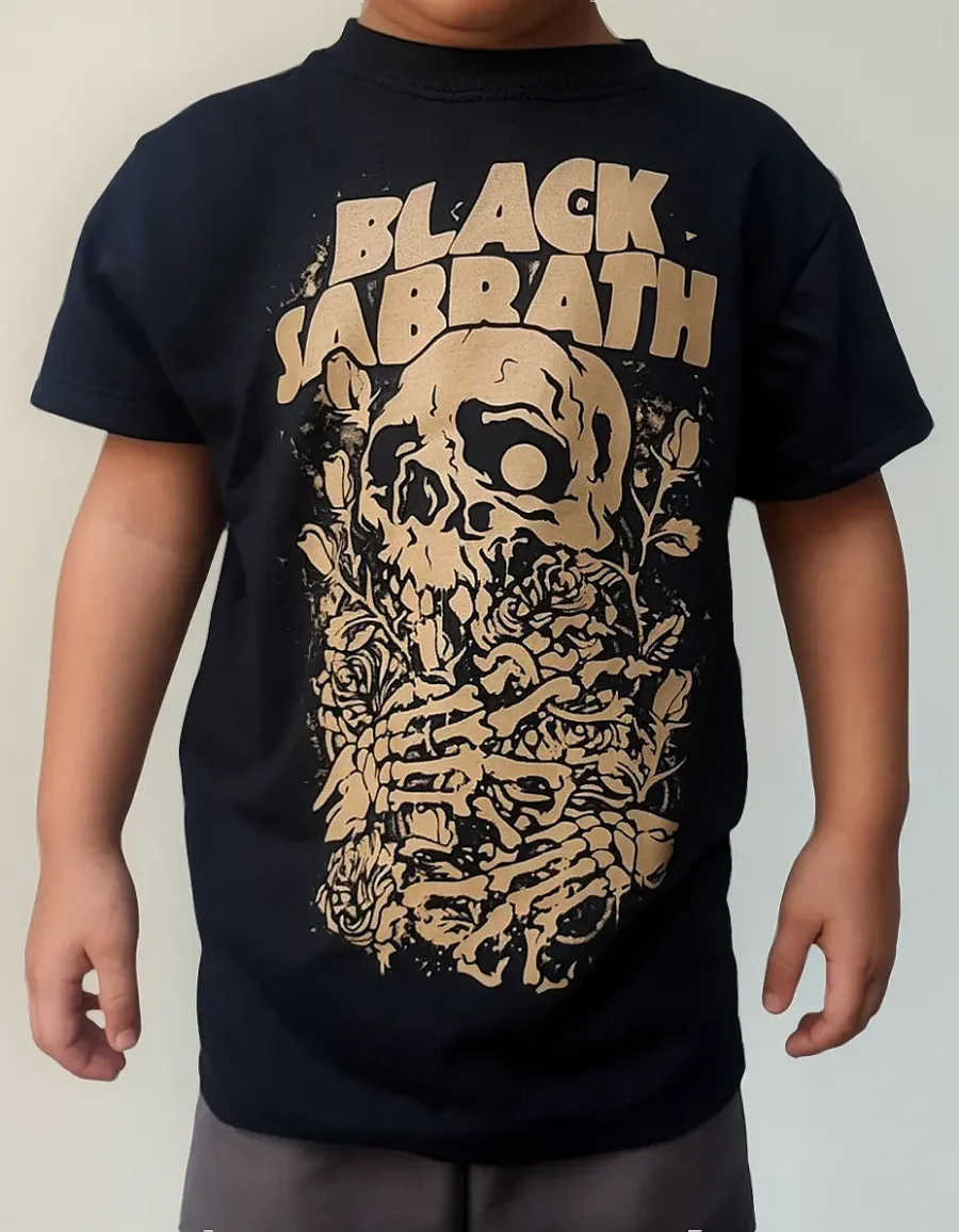Camiseta Black Sabbath Banda De Rock Infantil mlc