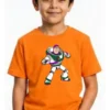 Camiseta Manga Curta Laranja Infantil Buzz Toy Story mlr