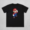 Camiseta Preta Manga Curta Adulto Unissex Super Mario Bros mlc