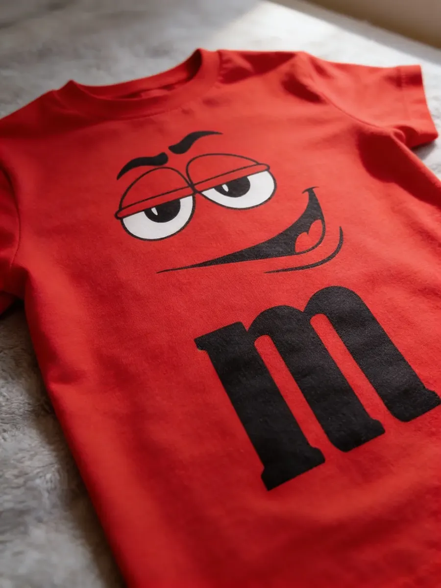Camiseta Vermelha Infantil M&m mlc