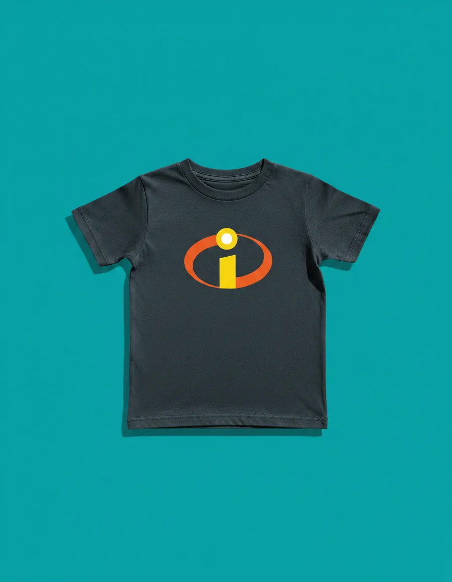 Camiseta Manga Curta Preta Infantil Unissex Os Incríveis Silk Screen Manual Premium mlc