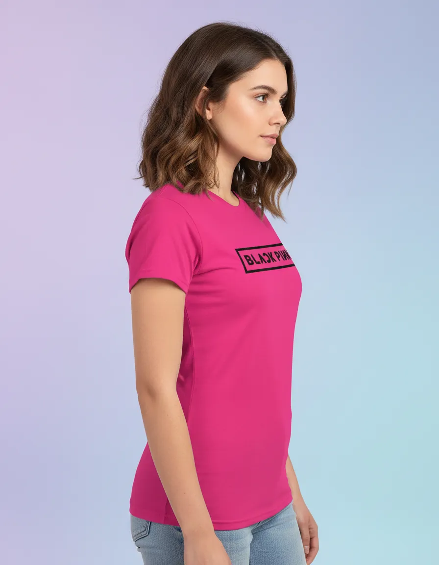 Camiseta Baby Look Feminina Grupo Blackpink mlc