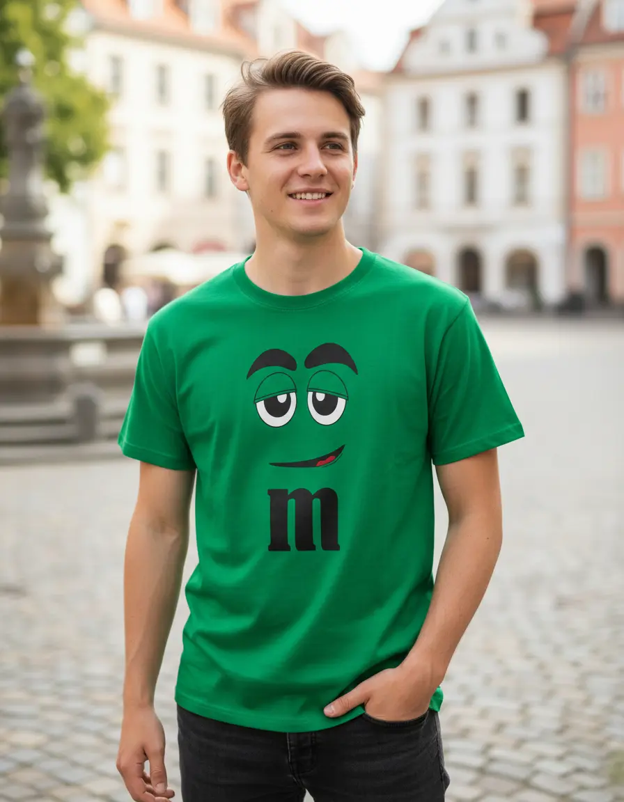 Camiseta Verde Infantil M&m mlr