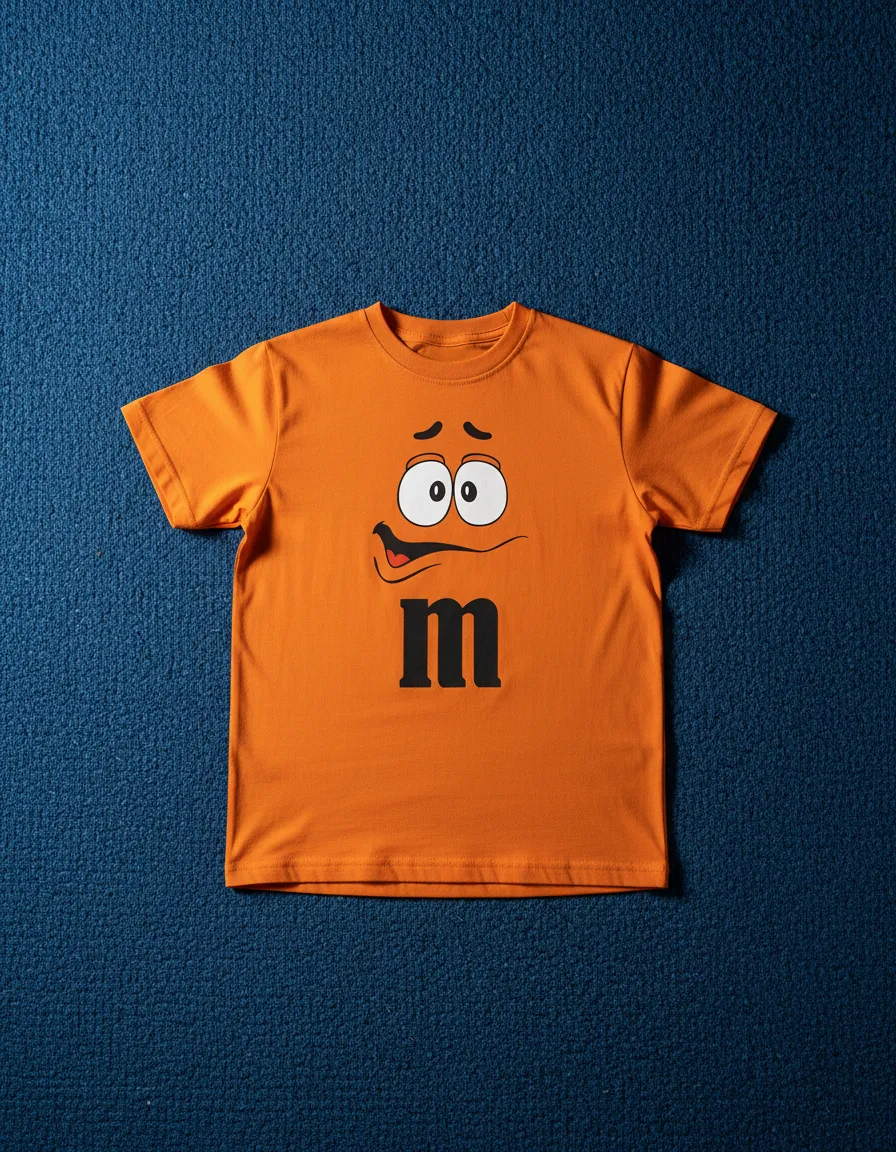 Camiseta Laranja Infantil M&m spe