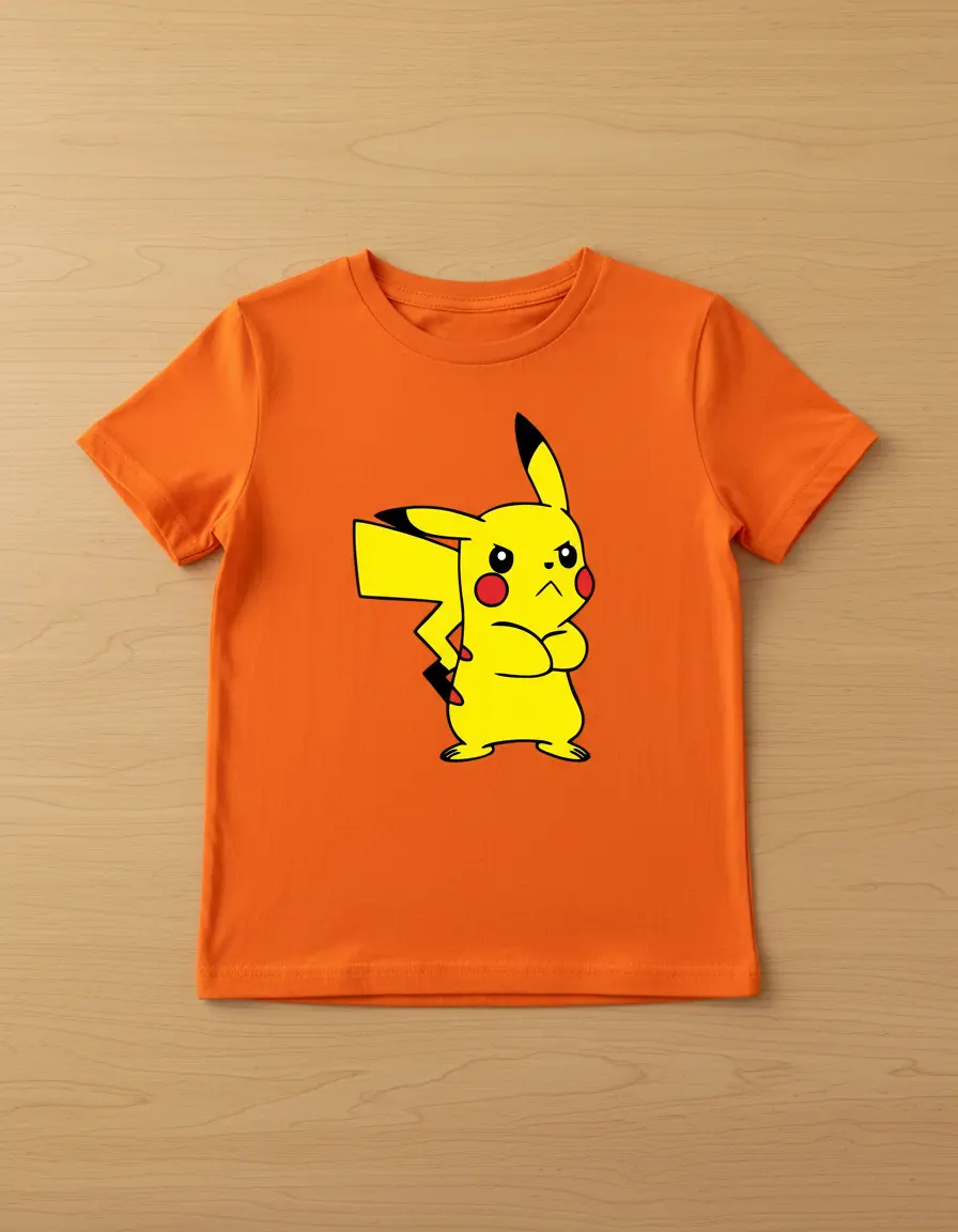 D_NQ_NP_2X_752501-MLB106677211995_022026-F-camiseta-infantil-unissex-pikachu-pokemon-desenho-anime Camiseta Laranja Infantil Unissex Pikachu Pokémon mlr