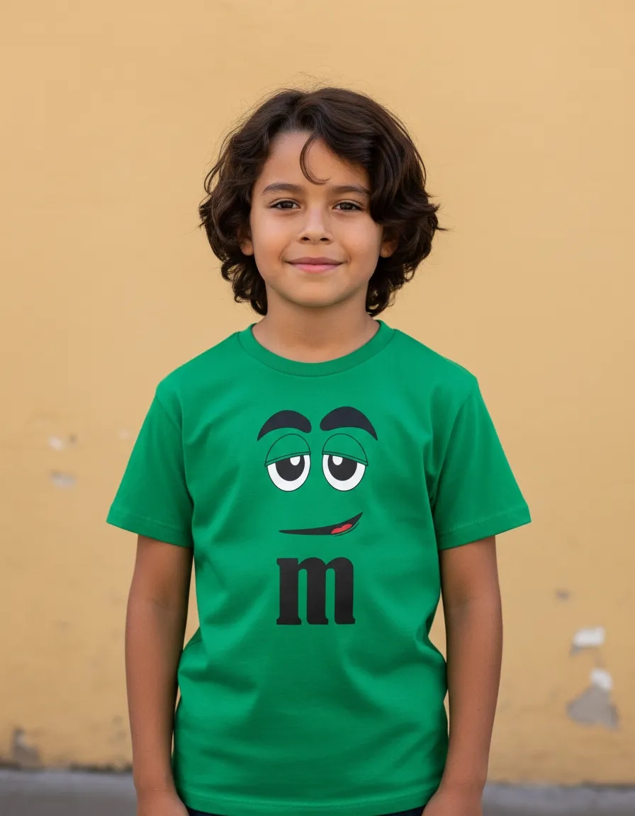 camiseta m&m verde