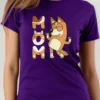 Camiseta Roxa Baby Look Bluey Mãe mlr