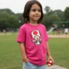 Camiseta Rosa Infantil Toad Mario Bros mlr