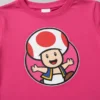 Camiseta Rosa Infantil Toad Mario Bros mlr