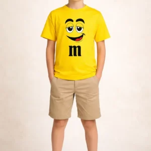 D_NQ_NP_2X_783905-MLA110015793261_042026-F-camiseta-mm-infantil Camiseta Amarela Infantil M&m mlc