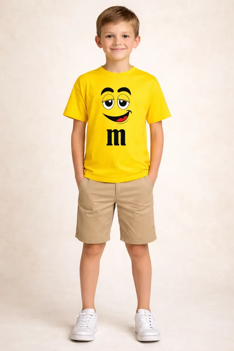 Camiseta Amarela Infantil M&m mlc