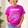 Camiseta Infantil Unissex Roxa Banda Ramones T-shirt Premium spe