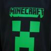 Camiseta Manga Comprida Longa Preta Infantil Unissex Minecraft Creeper Silk Screen Manual mlc