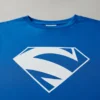 D_NQ_NP_2X_805344-MLA112488631495_052026-F-camiseta-superman-eletrico-unissex-silk-screen-manual Camiseta Azul Manga Curta Adulto Super Homem Elétrico Logo Branco mlc