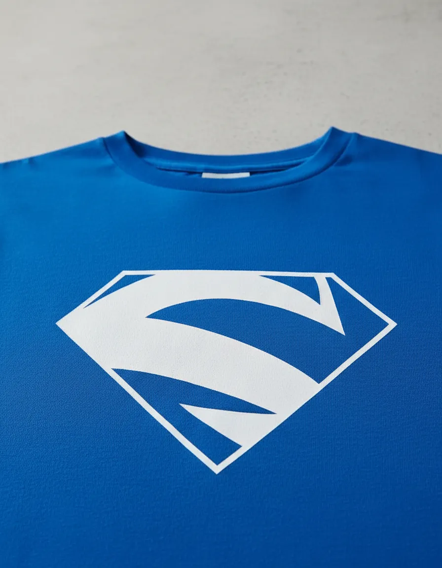 D_NQ_NP_2X_805344-MLA112488631495_052026-F-camiseta-superman-eletrico-unissex-silk-screen-manual Camiseta Azul Manga Curta Adulto Super Homem Elétrico Logo Branco mlc
