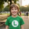 Camiseta Verde Infantil Luigi mlc