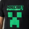 Camiseta Manga Curta Adulto Unissex Preta Minecraft Creeper mlr